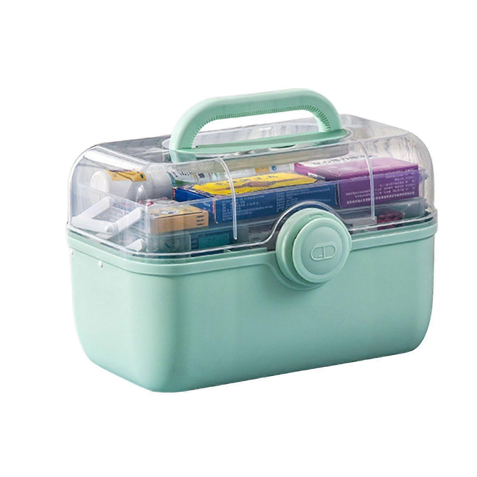 3-layers Medicine Box For Home Portable Large Capacity First Aid Box With Handle