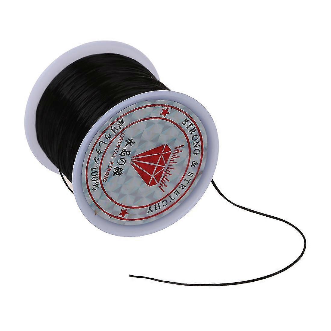 60m Stretchy Elastic Crystal String Cord Thread For Jewelry Making, Black