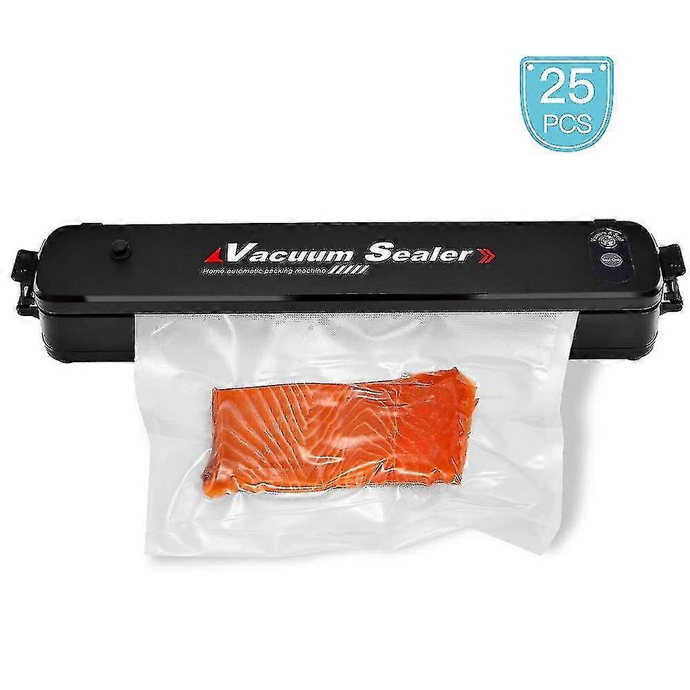 Multifunction Vacuum Sealer,with Led Indicator Lights-black-25pcs