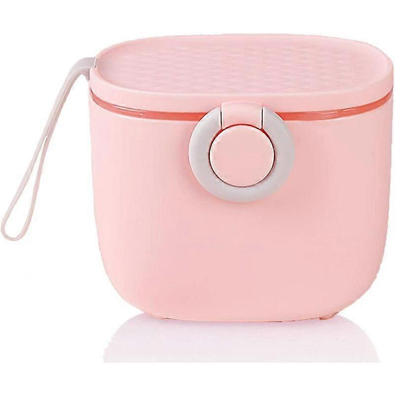Portable 500ml Milk Powder Storage Box with Leveler and Spoon (Pink #2)