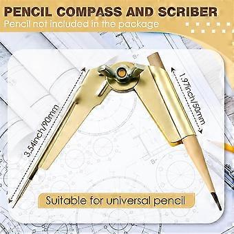 Pencil Compass And Scriber, Compass Scribe Tool, Woodworking Compass ...