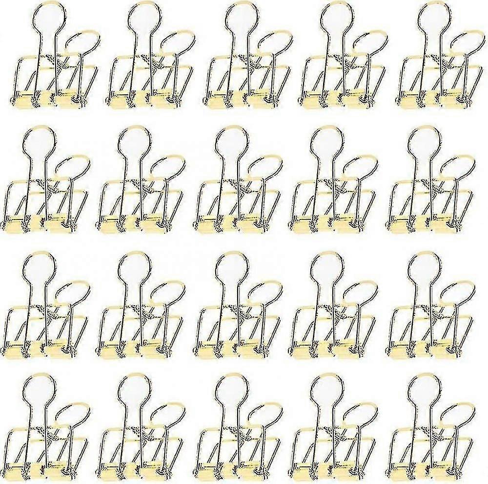 20pcs Metal Binder Clips, Hollow Clips Binder Clips