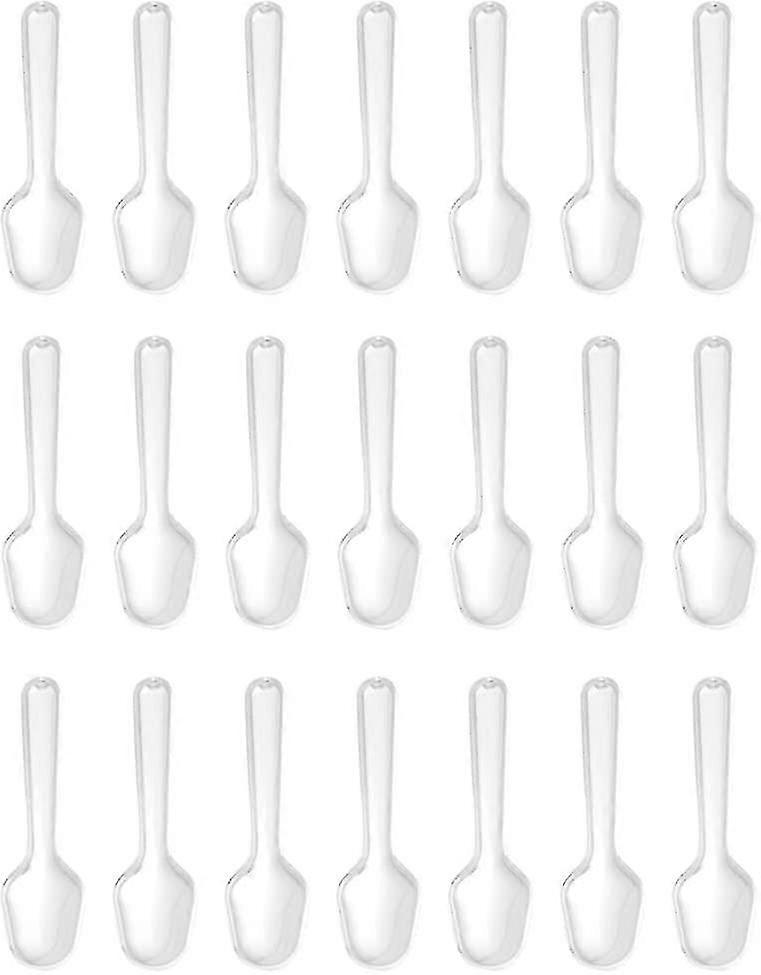 500 قطعة ملاعق بلاستيكية يمكن التخلص منها ملاعق آيس كريم واضحة ملاعق صغيرة لجيلي بودينغ الصحراء