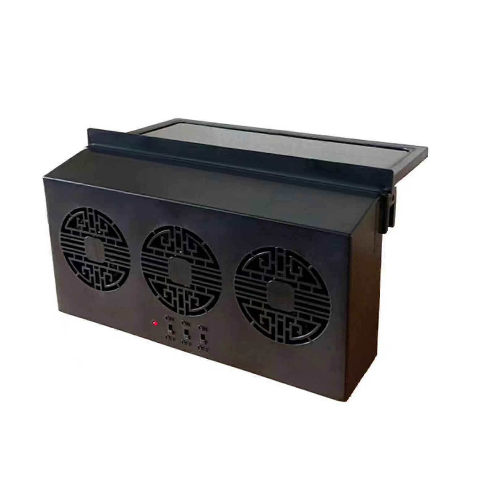 1 Set Automatic Solar Car Fan Low Noise Cool Comfortable Wind Easy Window Installation Car Fan Auto Supply KAESI
