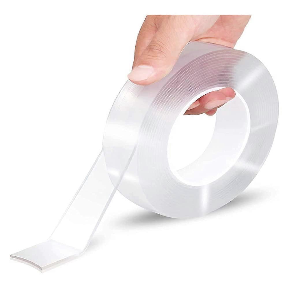 Nano Double Sided Tape,Multipurpose Removable Adhesive Transparent Grip Mounting Tape Washable Strong Sticky Heavy Duty for Carpet Photo Frame Poster 