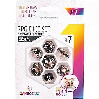 Embraced Series - Shield & Weapons - RPG Dice Set (7pcs)