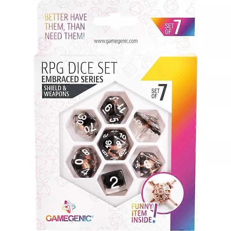 Embraced Series - Shield & Weapons - RPG Dice Set (7pcs)