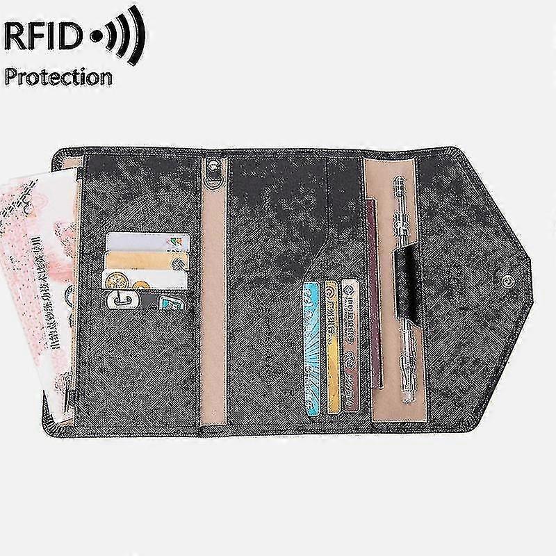 Mulit-purpose Rfid Blocking Passport Holder Travel Wallet-wtake