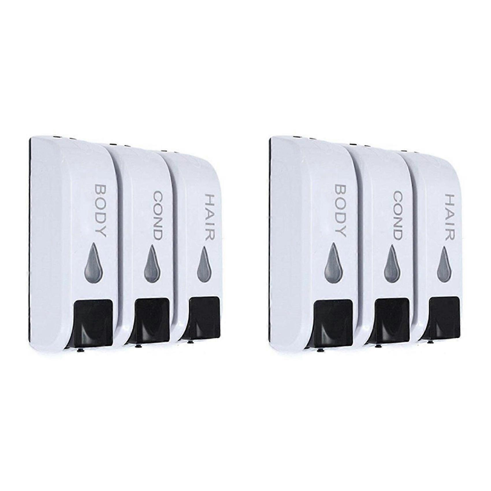 Triple Shower Soap Dispenser Wall Mounted Liquid Shampoo Dispenser