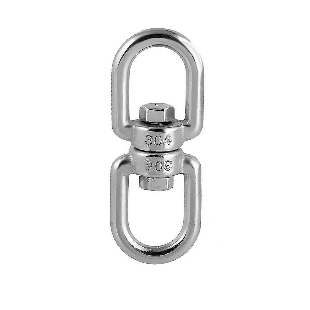 304 Stainless Steel Rotating Universal Ring 8-Model Chain Link Buckle Silver