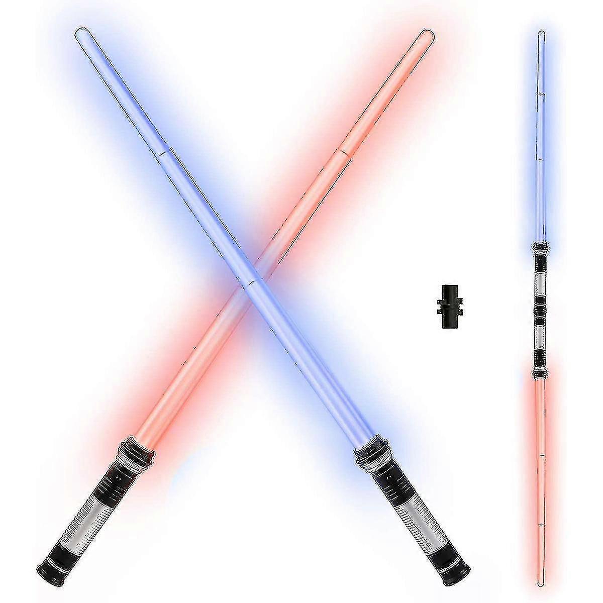 2 In 1 Lightsaber Light Up Sword Toy With 7 Colors Changing Halloween Costume Props