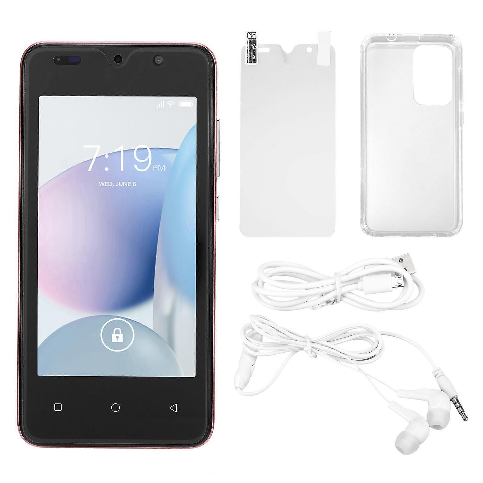 4.66インチスマートフォンHDスクリーンRAM 2GB ROM 32GBデュアルカードデュアルスタンバイ顔認識ロック解除電話ローズゴールド