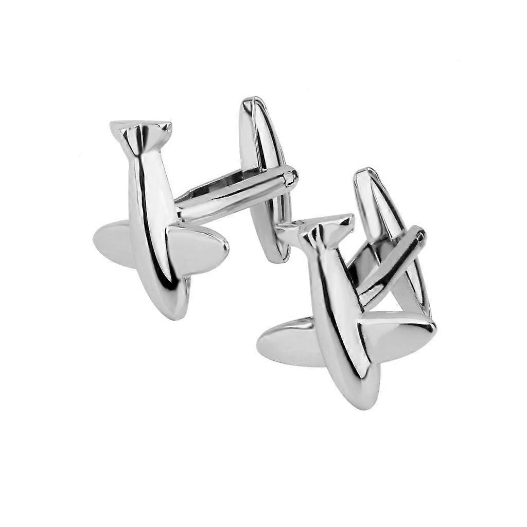 Men's Round Cufflinks Cuff Links Gift Silver