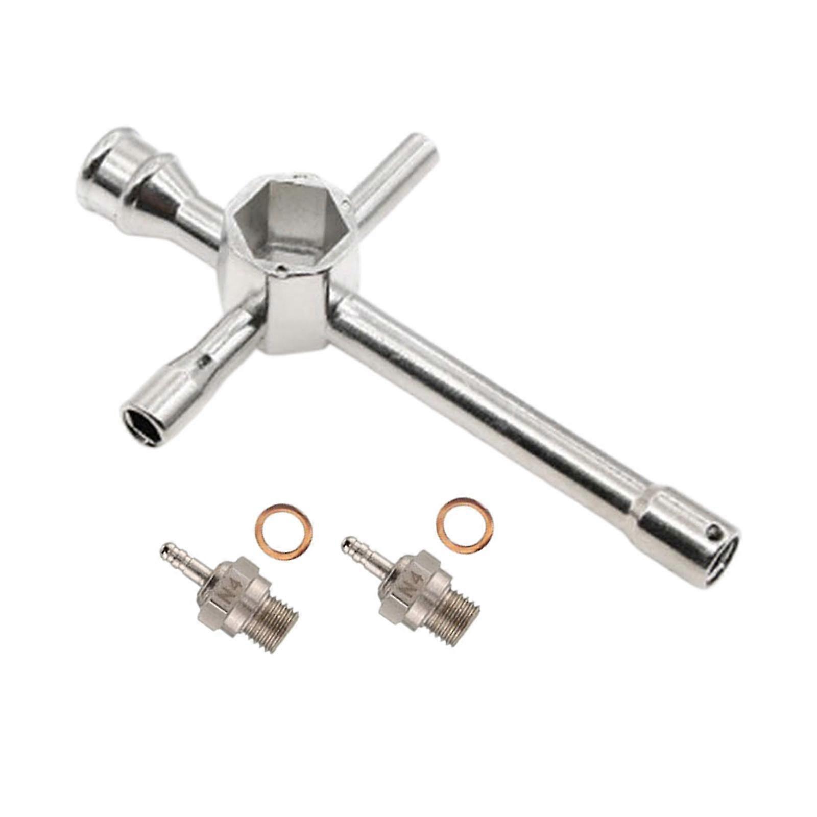 2pcs Duty Glow Plug N3/N4 Hot Spark Nitro Engine Parts Replacements for  Kyosho HSP HPI  1/8 1:10th RC Car Truck Buggy , N3