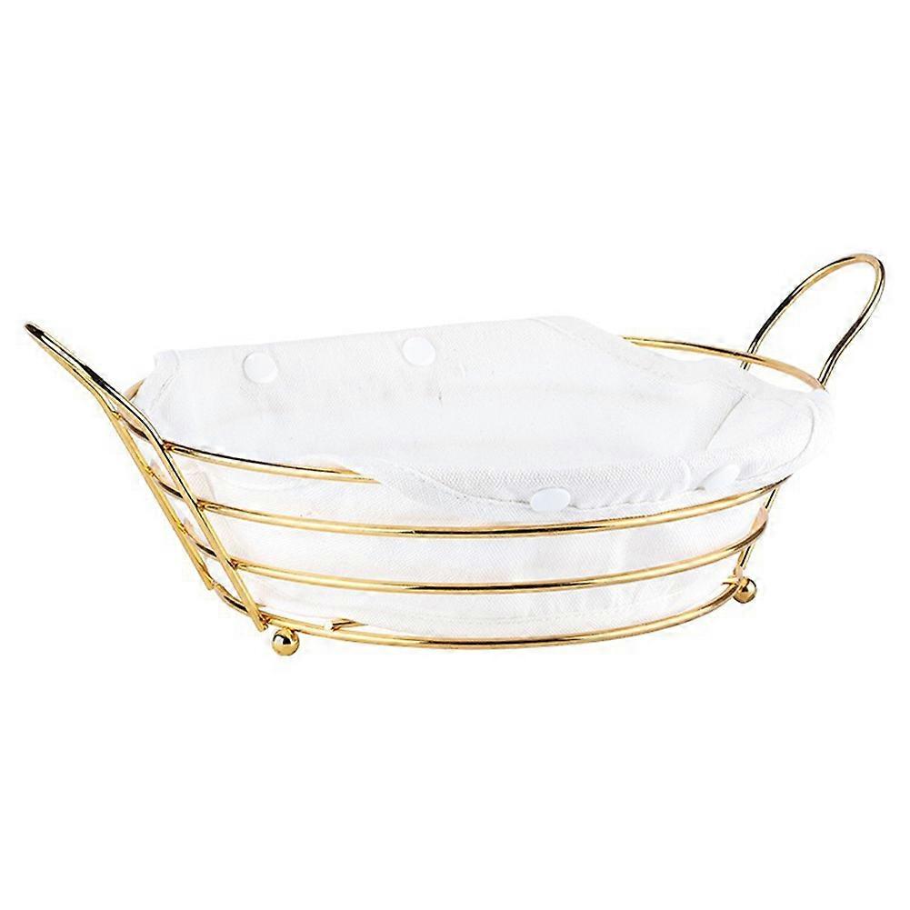 Iron Bread Basket Harvesting Basket Serving Bread Basket Iron Cake Basket Food Basket with Liner