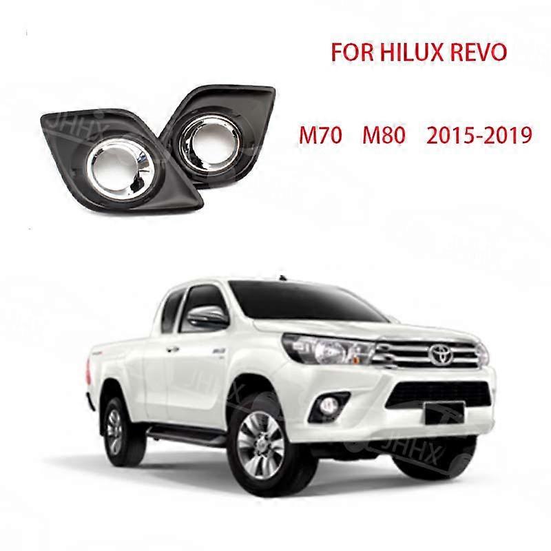 Compatible Hilux 2015-2019 Fog Light Frame Front Anti-Fog Light Frame Cover Front Bumper Light Frame Decorative Plate Decorative Cover