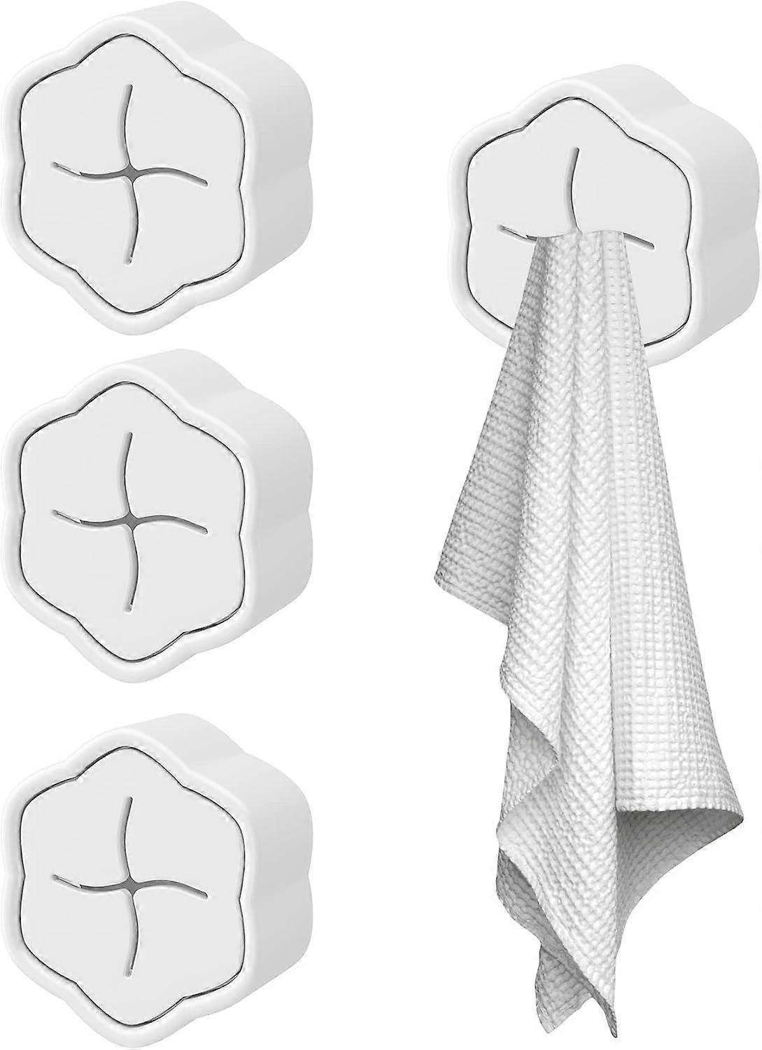 Four-Piece Self-Adhesive Towel Rack