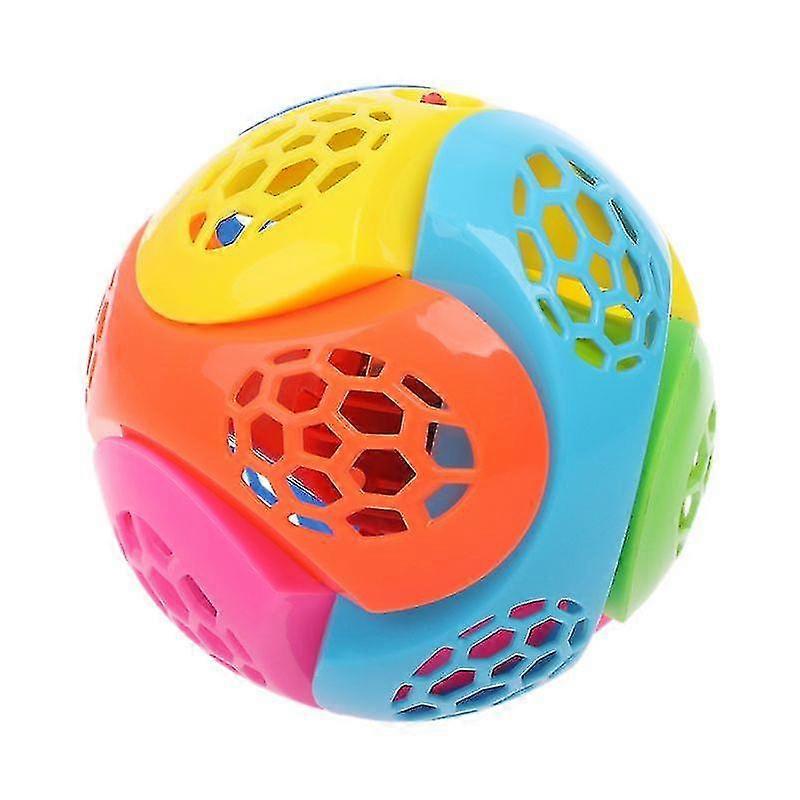 Puzzle Jumping Flashing Bouncing Ball Dancing Ball Led Light Music Kids Toy Assemble Blocks-jie