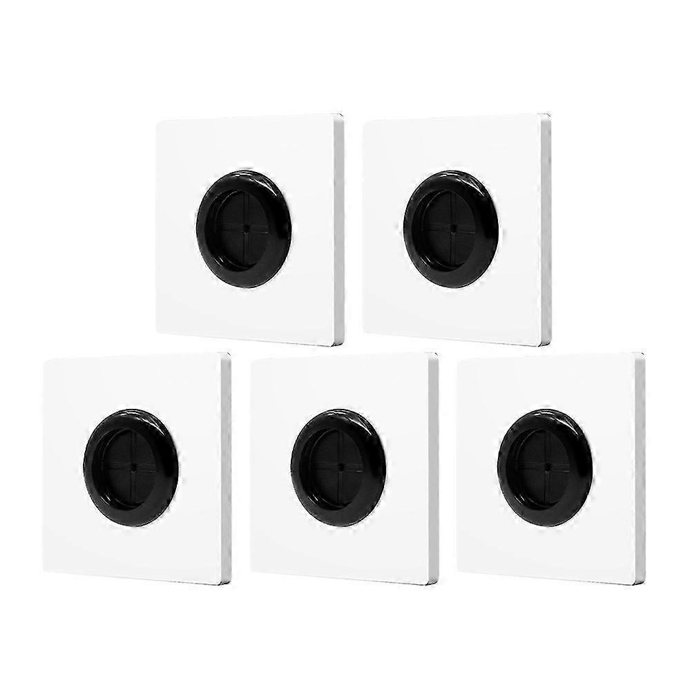 5Pcs Wall Plate with Outlet Hole Cable Pass Through Cable Outlet Cover Plate Cable Management Wall Cover
