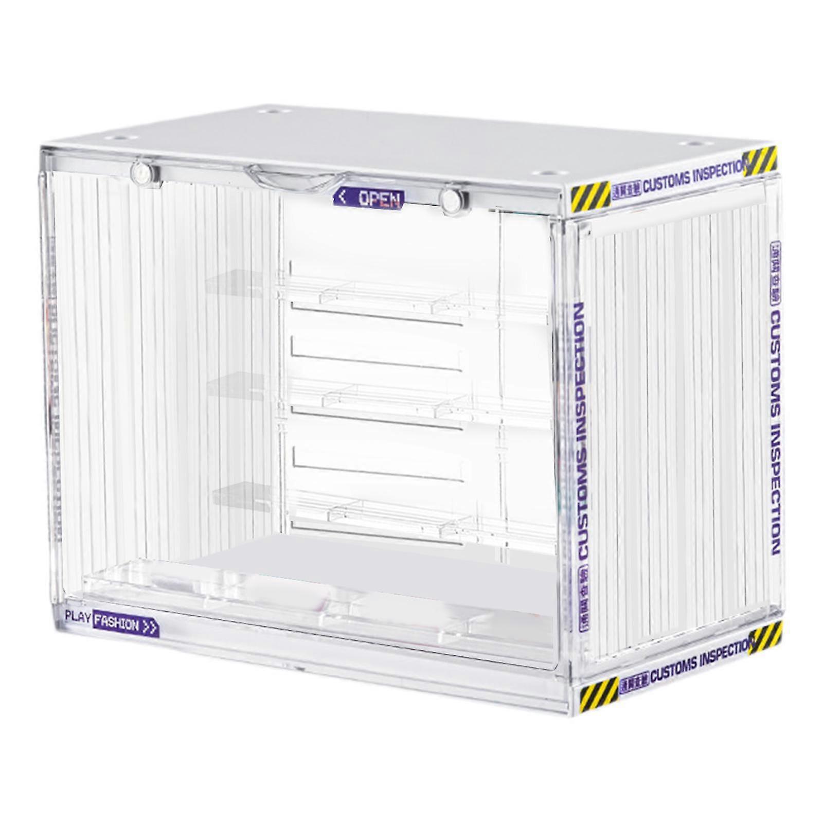 2x Sammlerstücke Display Box Action Figur Display Case Scale Auto Display Box Klar Weiß
