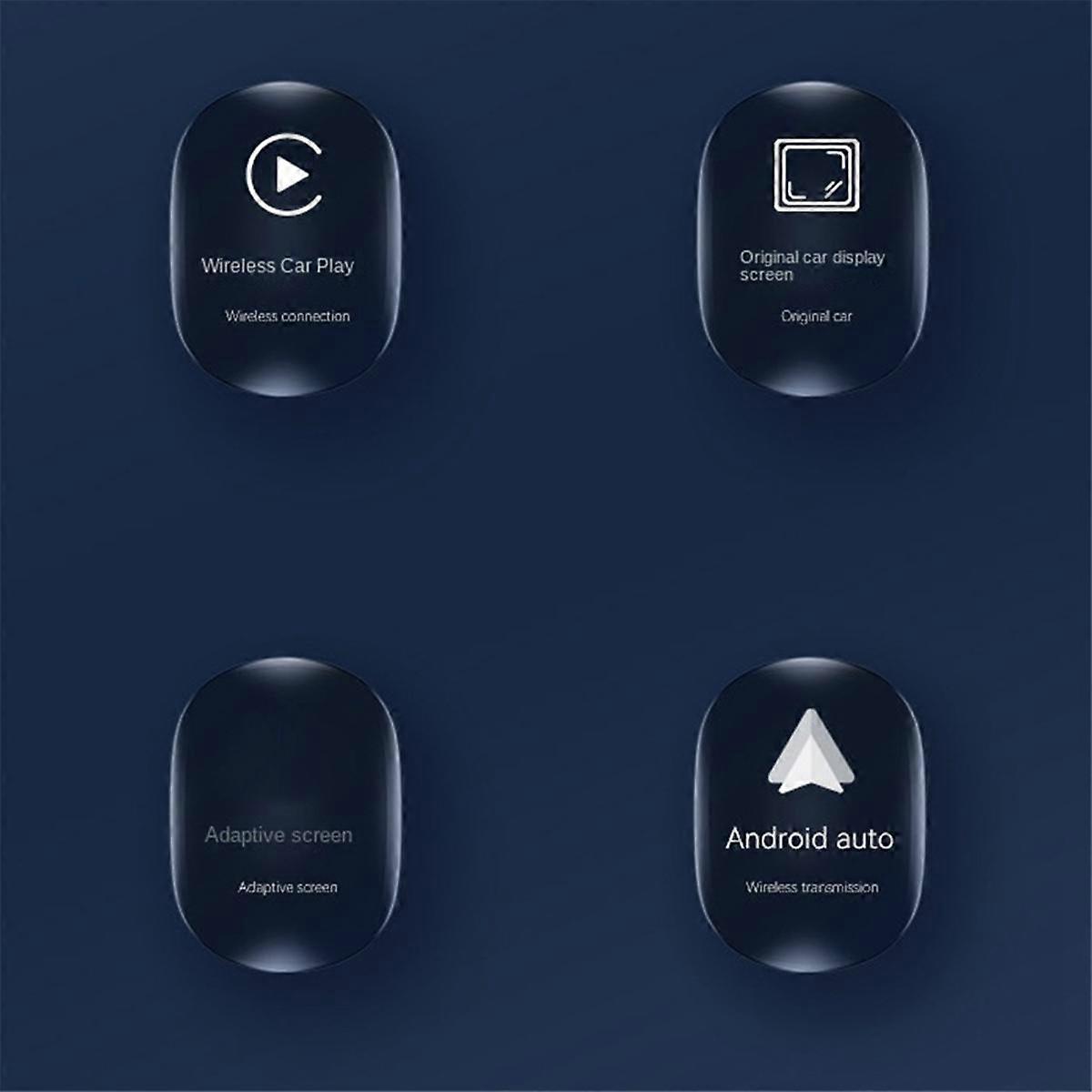 2 in 1 Wireless Carplay Android Adapter Wireless Adapter Car Adapter Convert Wired Android Auto to Wireless Box