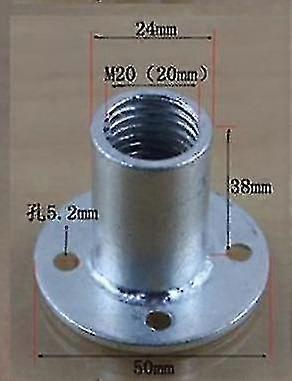 2sets M20 Rund kontakt /benmutter fläns