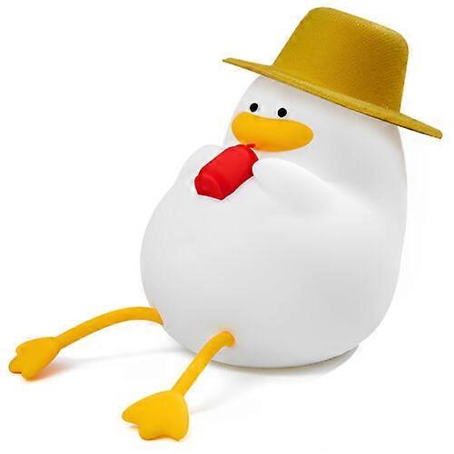 Night Light Lying Duck Shape Dimmable Bedside Nursery Touch Lamp XMAS Gift