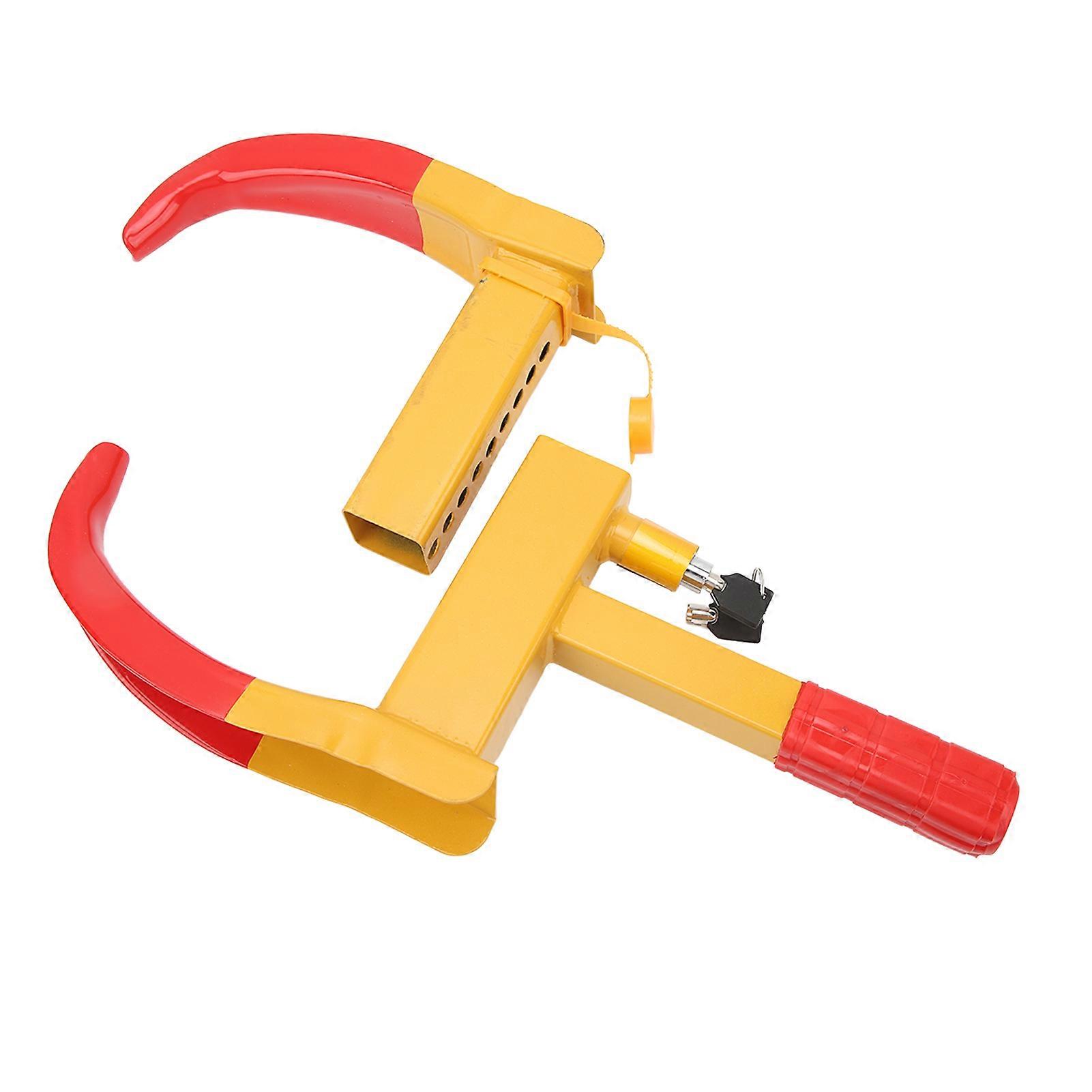 Wheel Tire Lock - Strong Security Fixation for Trailers & Vehicles - Soft Coated Clip