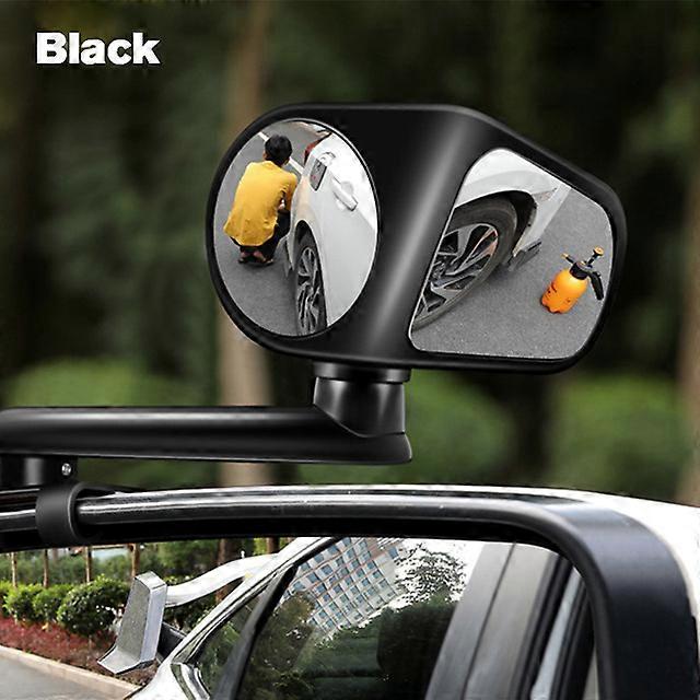 Car Wide Angle 360 Degree Rotation Blind Spot Rearview Front Wheel Convex Mirror Blind Spot Dead Angle Snap Way for Parking PDC