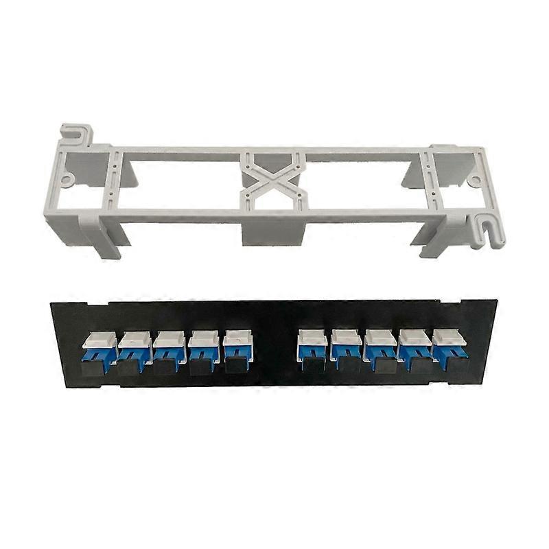 10-Port SC Optical Patch Panel 10G Ready Plastic Housing Color-Coded Labeling