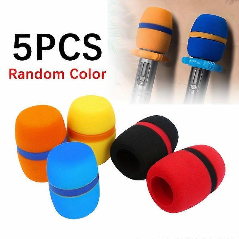 5pcs Premium Windscreen Foam Cover for Handheld Microphones - Reduces Wind Noise and Improves Audio Quality