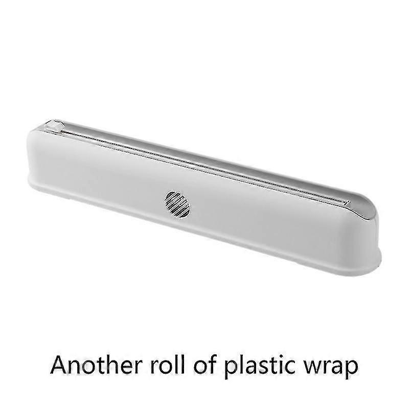 Plastic Wrap Dispenser W/ Magnet 16 Micro Suckers Sliding Knife Refillable