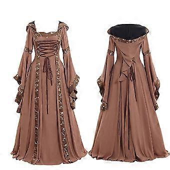 Medieval Women Hooded Dresses Gothic Renaissance Queen Cosplay Long Dress |  Fruugo NO