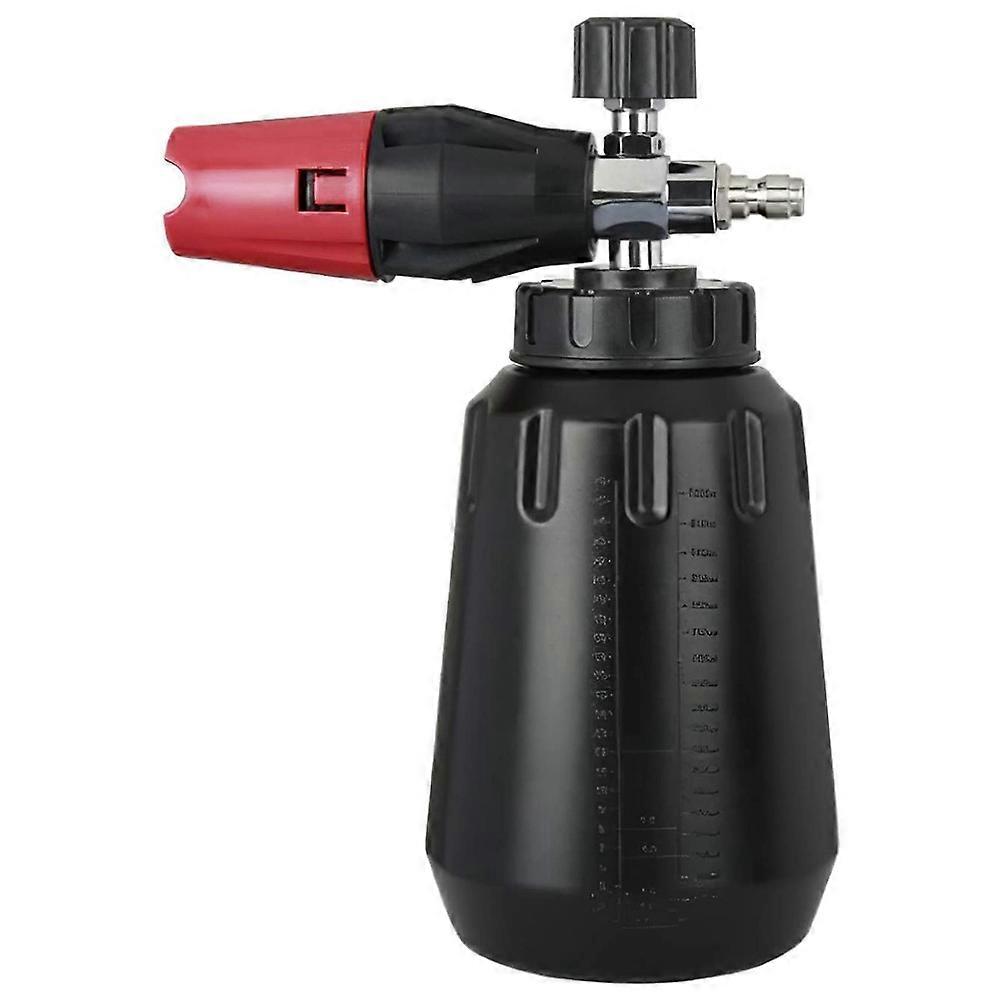 Snow Foam Cannon with 1L Bottle, Adjustable Snow Foam Lance, Heavy Duty Car Foam , 1/4Inch Quick Co