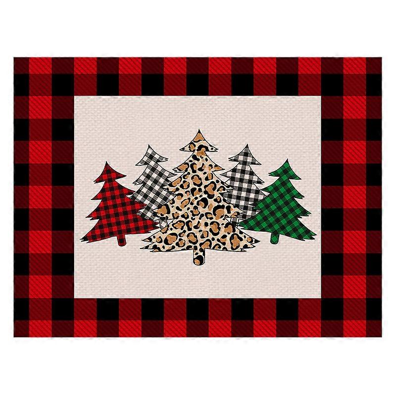 Christmas Gnome Checkered Placemat for Holiday Dining Decor