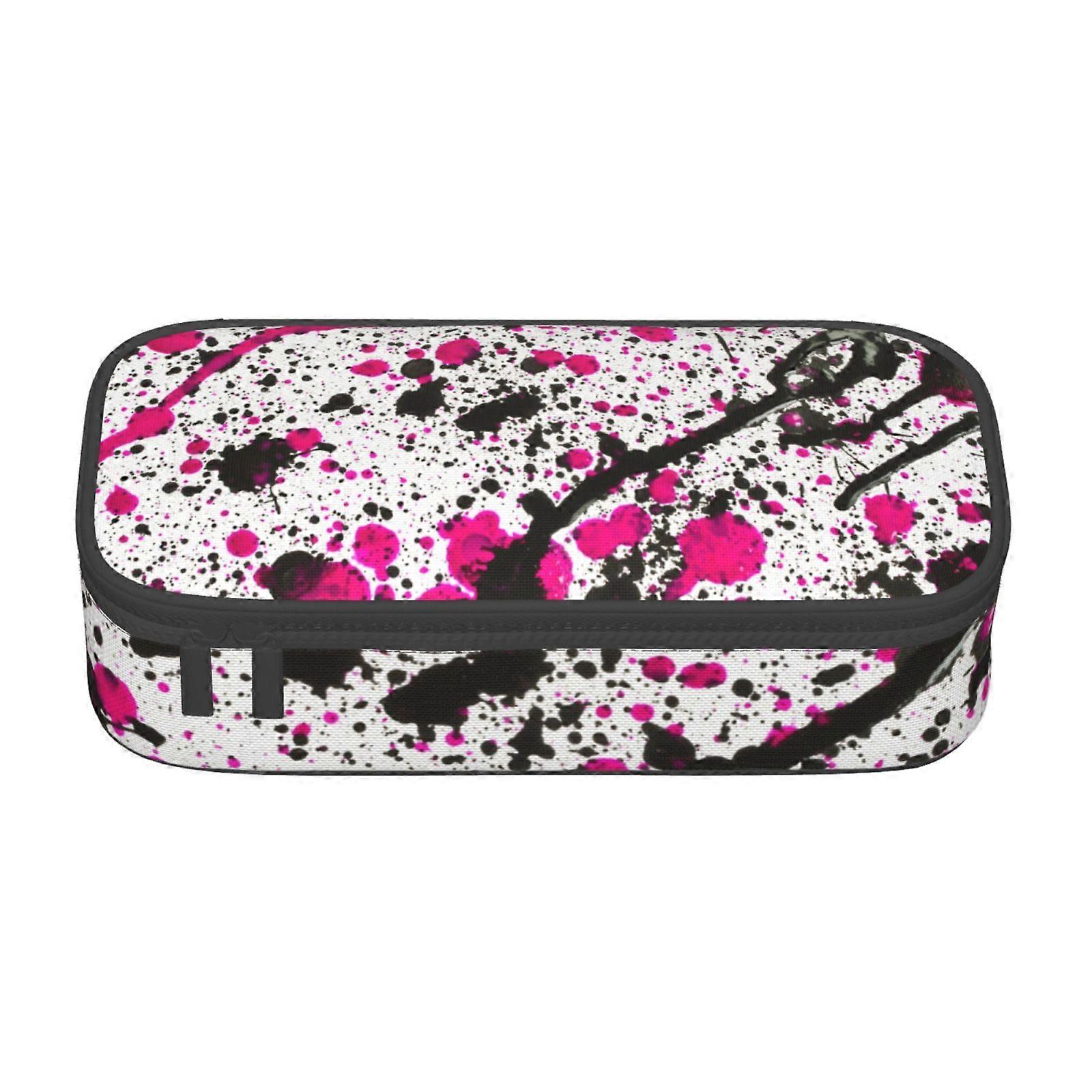 توهج في الظلام تناثر نيون مقلمة حقيبة مكياج كبيرة السعة حقيبة مقلم رصاص حقيبة لوازم مكتبية قرطاسية صندوق قلم رصاص مع سحاب 9