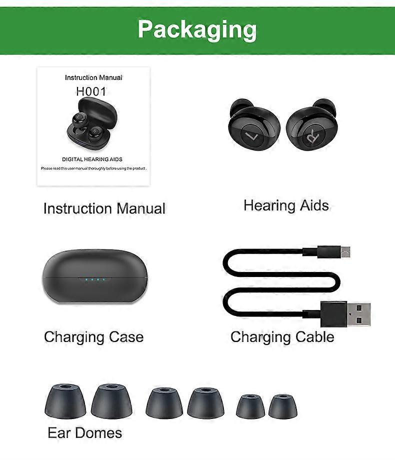 Hearing Aid Rechargeable Intelligent Hearing Aids Digital Sound Amplifier APP Control High Power Audiphone Low Noise Auditivo