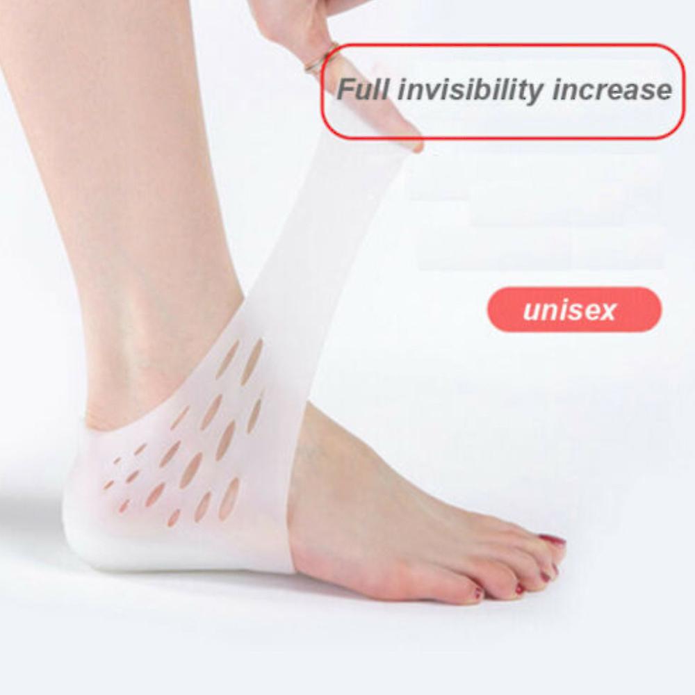 Invisible Height Increase Silicone Insoles – Concealed Footbed Enhancers Pads