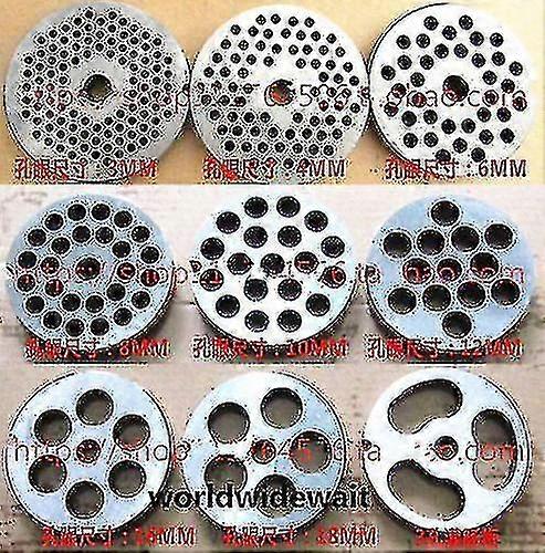 # 12 نوع مفرمة اللحم لوحة 3-18mm سكين الصلب المنغنيز لخلاط الغذاء المروحية