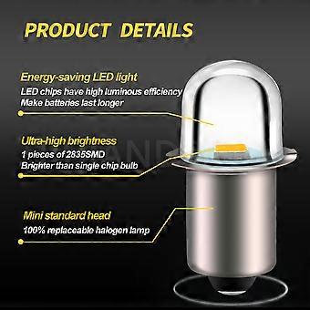 1Pcs 4.5V P13.5S PR2 PR3 LED Flashlight Torch Mini Bulb Lamp Light White 6000K E - Foto 3