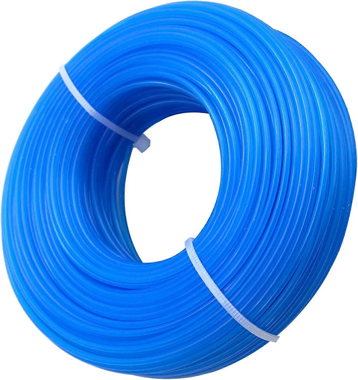 Grass Strimmer Line Diameter 1.6mm Length 100m Nylon Round Rope Grass Weed Trimmer String Line for Park Garden Yard Field Lawn, Blue