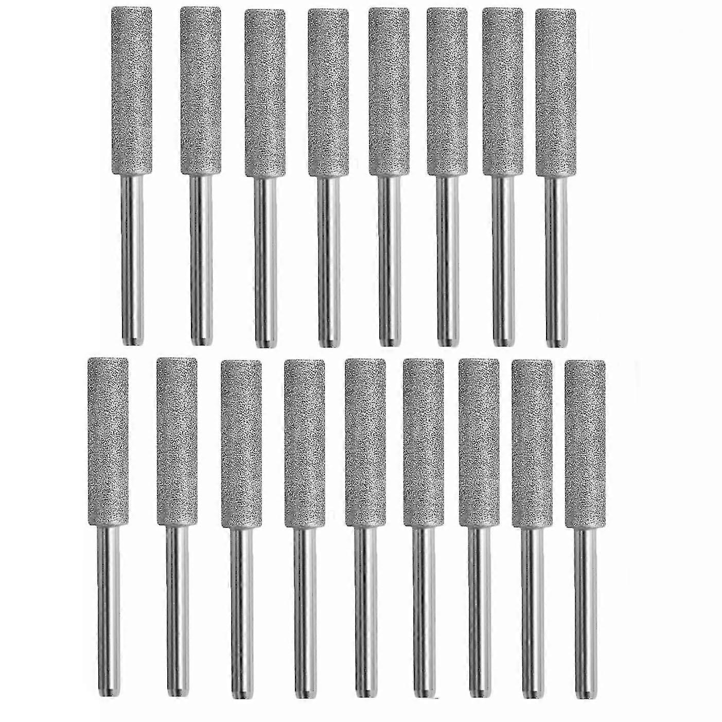 5.5mm Diamond Chainsaw Sharpener Chainsaw Sharpener Stone, 17pcs