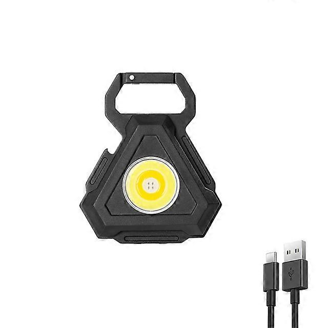 Mini LED Flashlight Keychain Portable Waterproof Lamp Built-in Battery USB Rechargeable Torch for Outdoor Camping Fishing Light