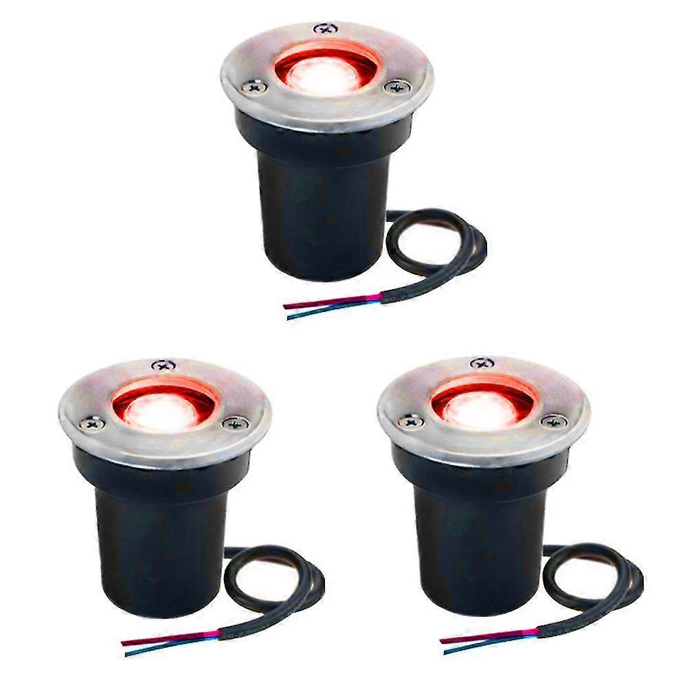 3 Pack Underground Light Led Landscape Light 3w(12v) For Garden, Yard, Trees