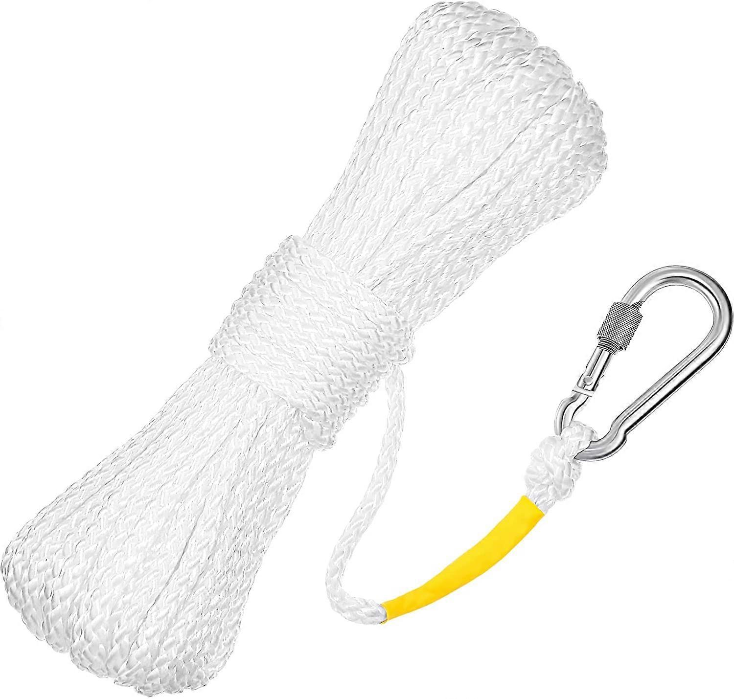 Hollow Braided Polypropylene Line Rope Heaving Line with Spring Hook for Ring Buoy