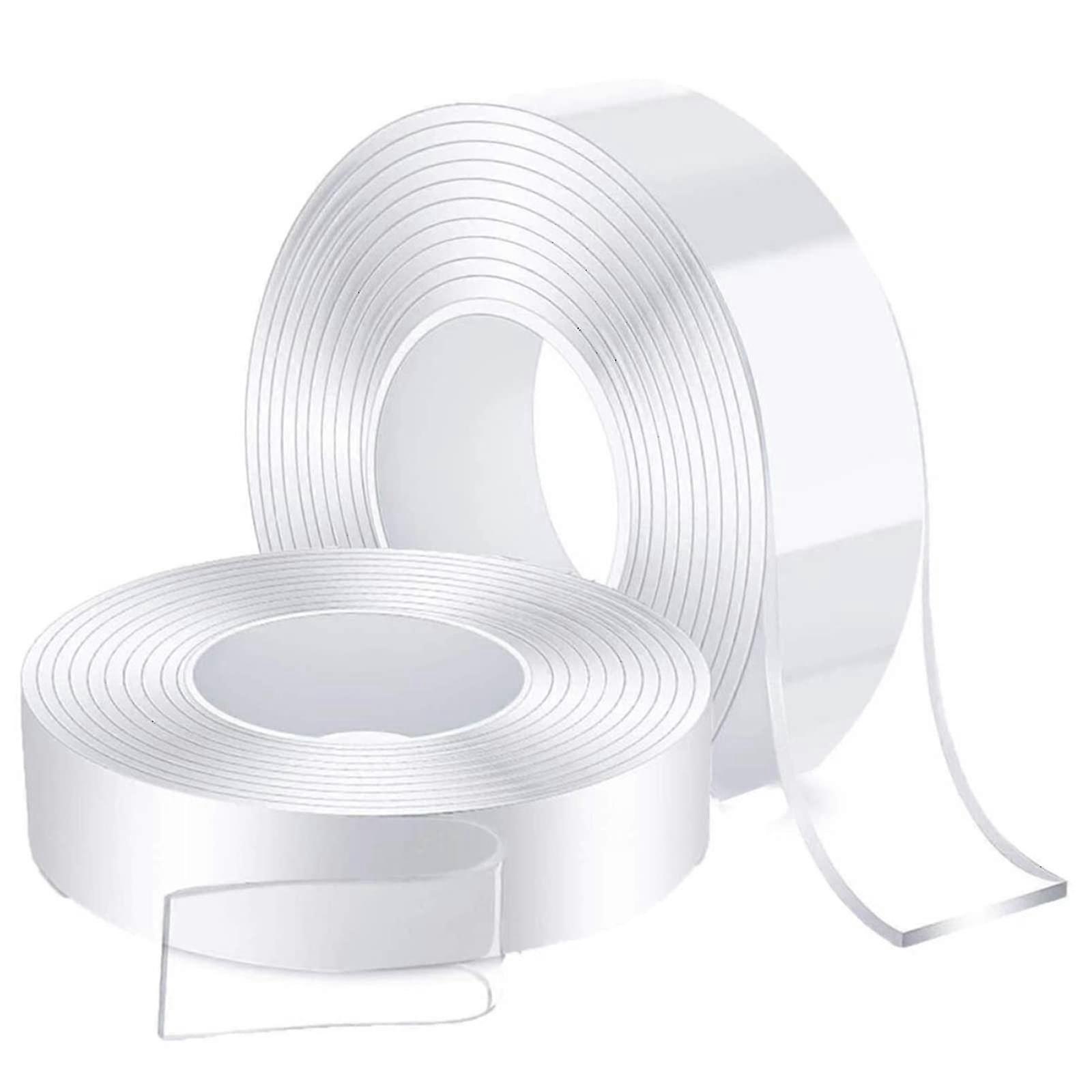 Double Sided Adhesive Tape,2pcs 3m Clear Mounting Tape Strong Double Sided Sticky Tape Clear Adhesive Tape