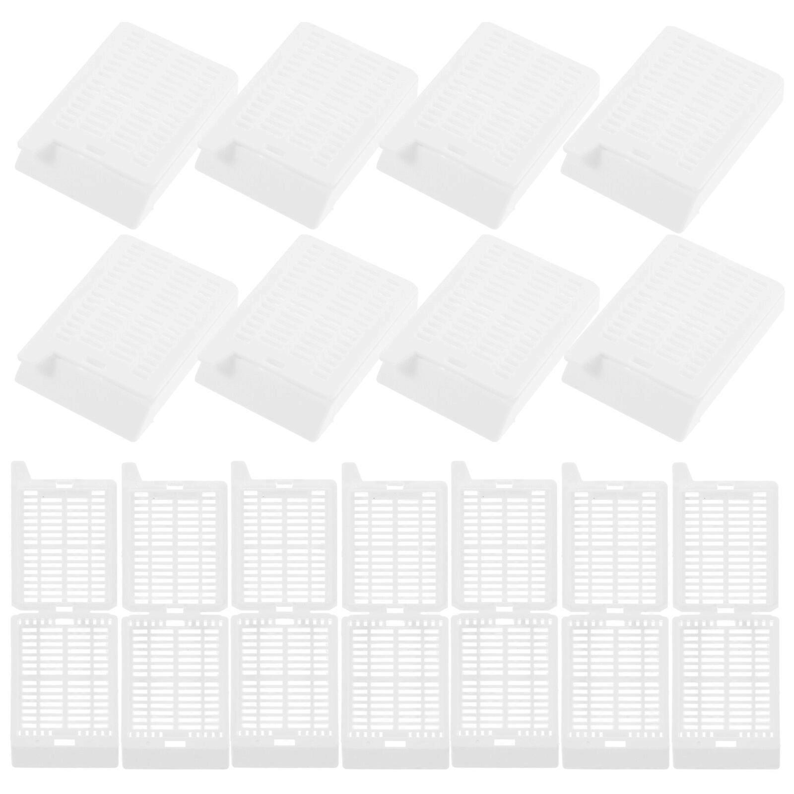 200 PCS Plastic Scientific Cassettes Square Hole Tissue Processing Embedding Cassettes (White)