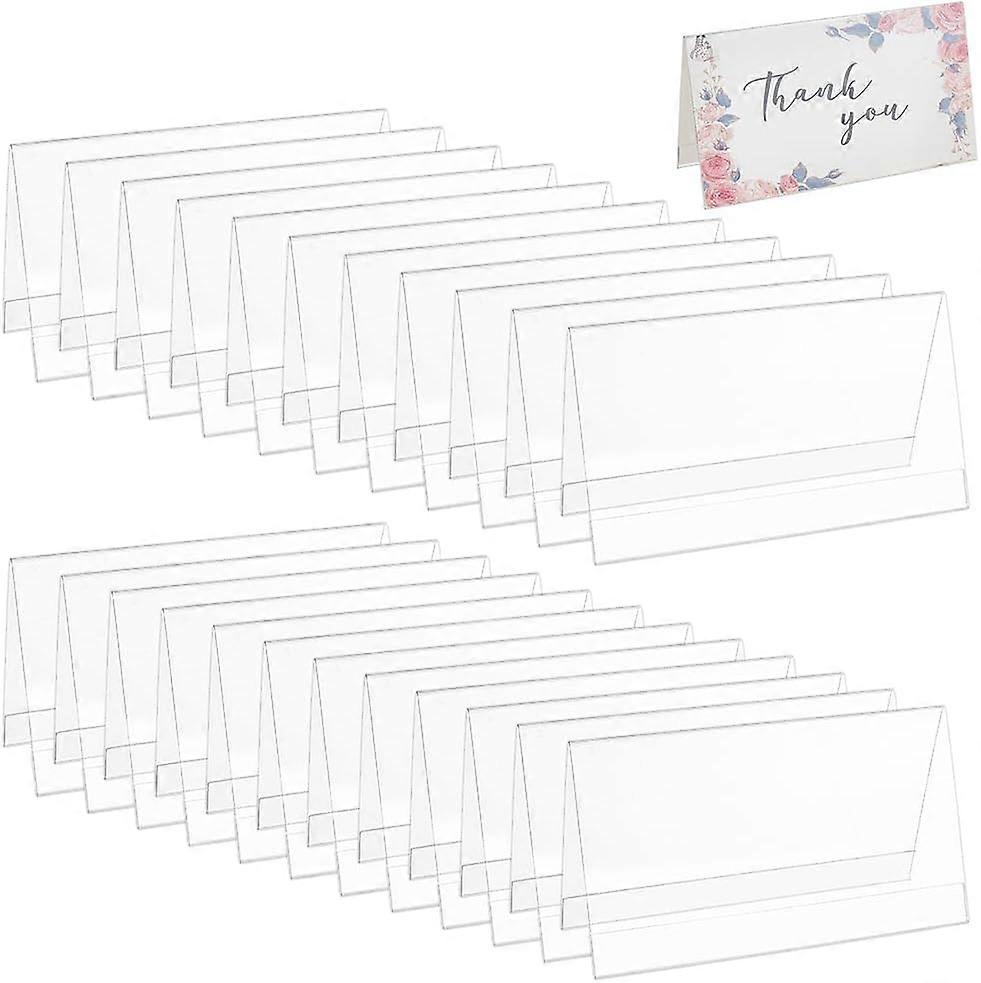 Name Plastic Table Top Display Stand Clear 18x7.5cm