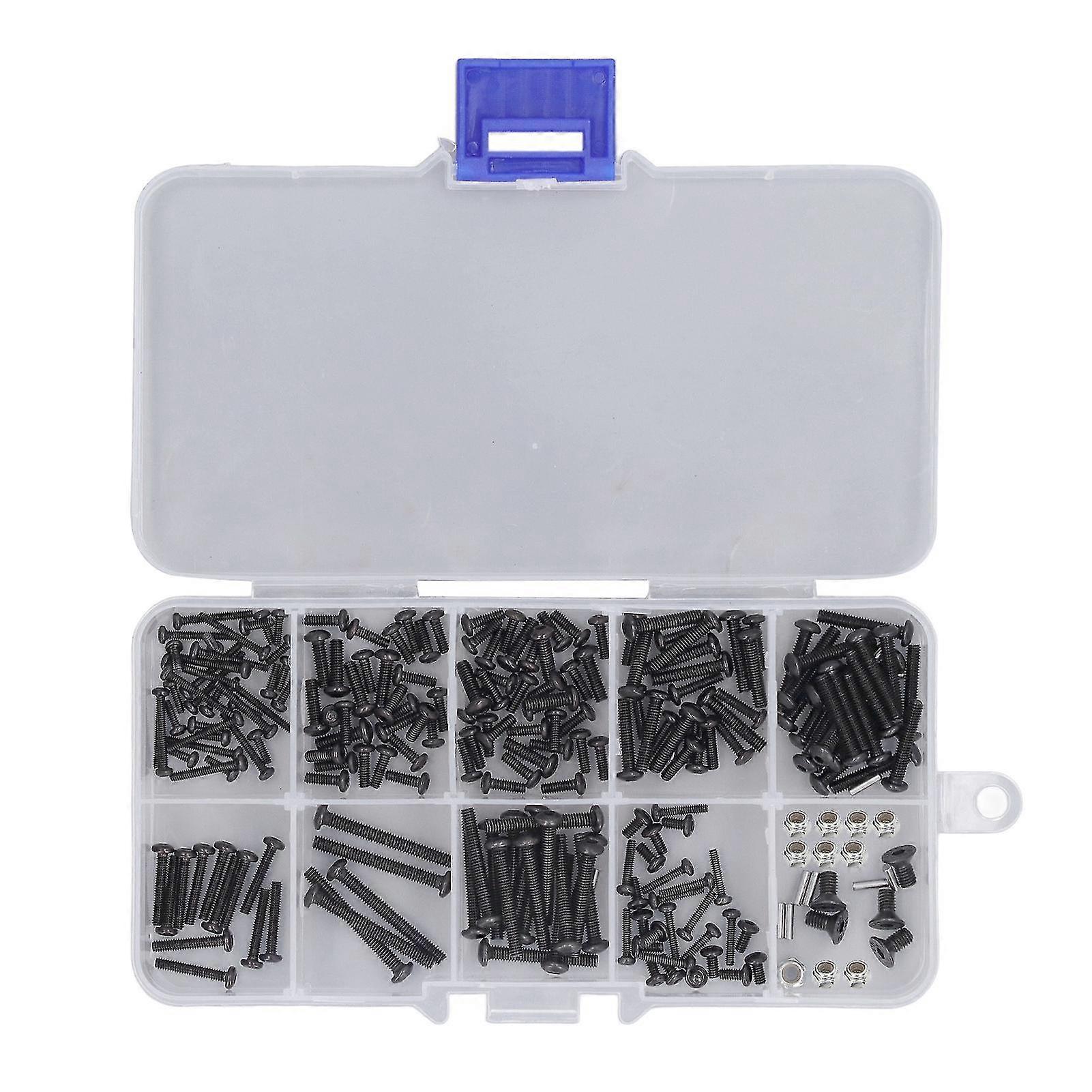 For 2024 RC Screw Kit: Iron Rust Proof Replacement Spare Parts RC Screw Box Set for Traxxas 1/18 Crawler