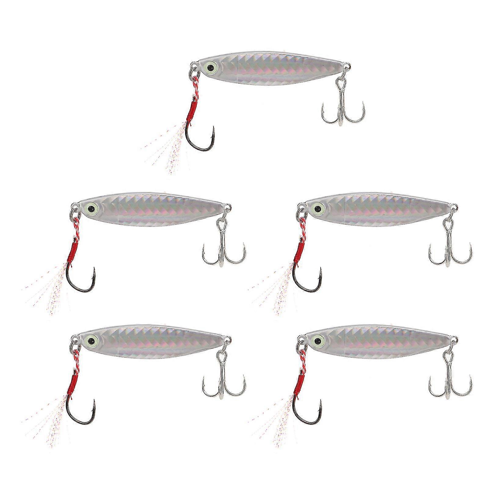 Für 5Pcs 20g Vib Angelköder - Metall Vib Hard Angelköder, Künstliche Hartköder, Fake Bait, Silber